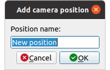 Camera position name dialog.