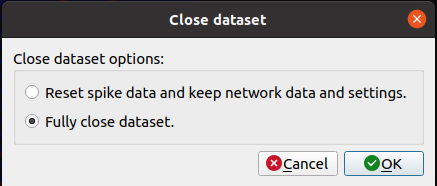 Close dataset dialog when closing a REST dataset.